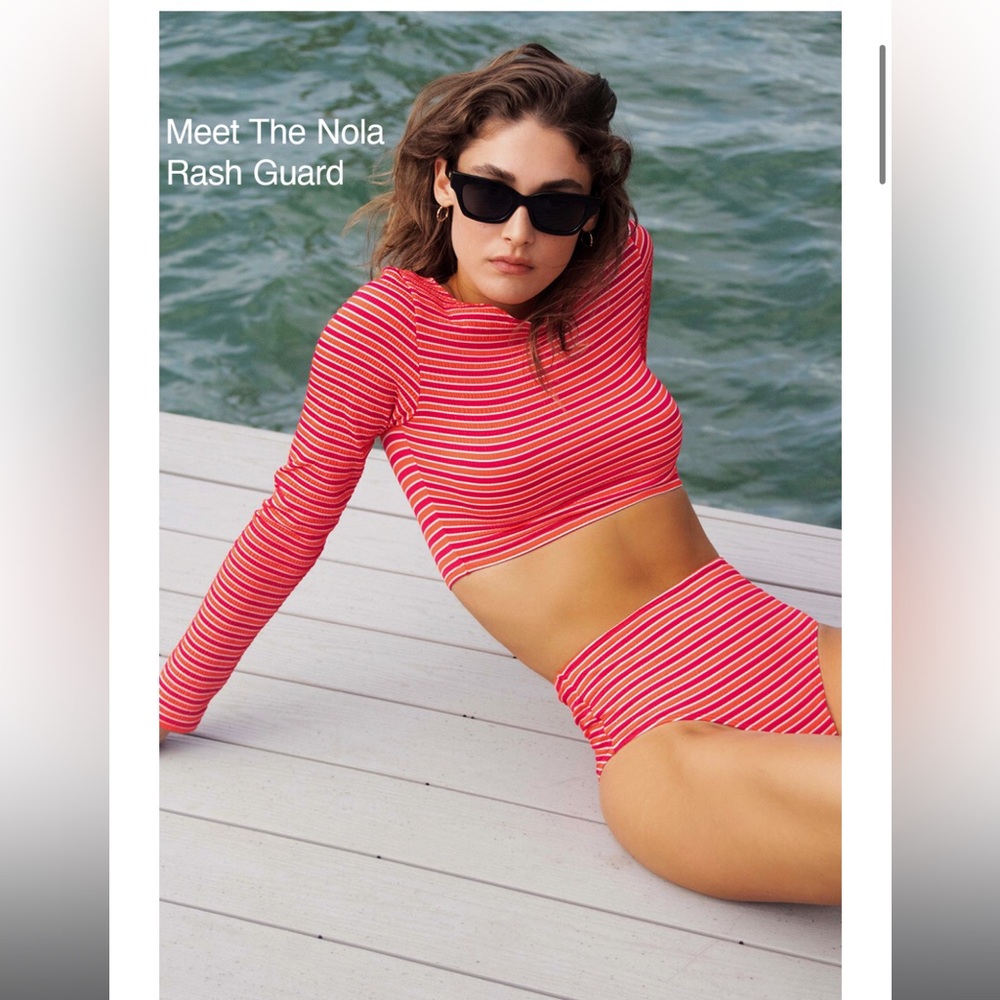 Solid & striped Nola rash guard & Lola bottom